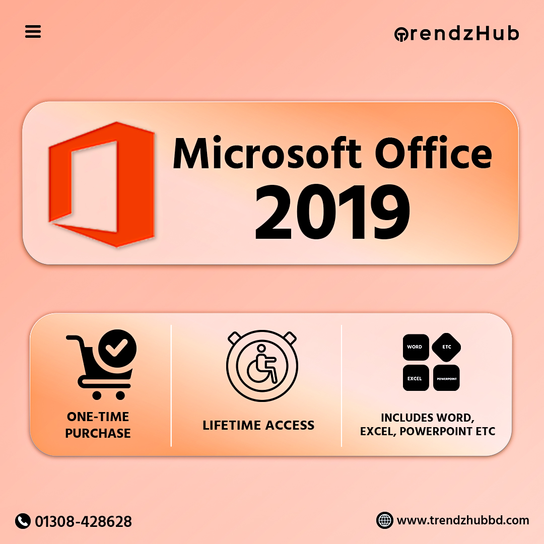trendzhub web office 2019 copy Office 2019 (Lifetime) - Image 1
